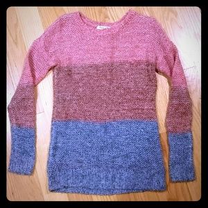 Forever 21 tie dye striped  ombre knit sweater